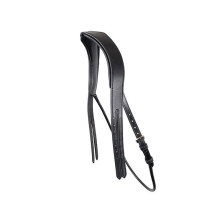 Testeira Montar anatômica couro curtido com focinheira redonda Preto