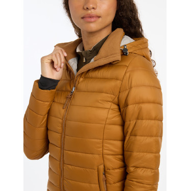 Casaco acolchoado com capuz LeMieux Tilly feminino Casaco acolchoado com capuz LeMieux Tilly feminino