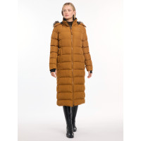 Casaco acolchoado LeMieux Harper Longline Gengibre Castanho