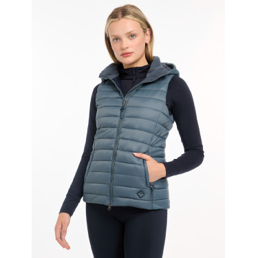 Colete acolchoado sem mangas com capuz LeMieux Tilly feminino Colete acolchoado sem mangas com capuz LeMieux Tilly feminino