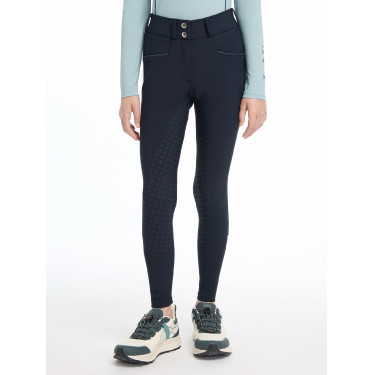 Calça LeMieux fundo de silicone Izzy Young Rider Marinho Azul-marinho