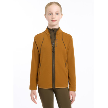 Pólar LeMieux com fecho éclair Felicity Young Rider Gengibre Castanho Pólar LeMieux com fecho éclair Felicity Young Rider Gengibre Castanho