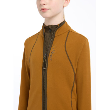 Pólar LeMieux com fecho éclair Felicity Young Rider Gengibre Castanho Pólar LeMieux com fecho éclair Felicity Young Rider Gengibre Castanho