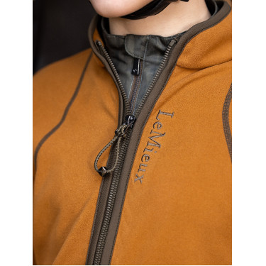 Pólar LeMieux com fecho éclair Felicity Young Rider Gengibre Castanho Pólar LeMieux com fecho éclair Felicity Young Rider Gengibre Castanho