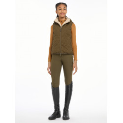 Colete de inverno reversível sem mangas LeMieux Eloise Young Rider Alpino Castanho