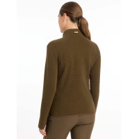 Polaire com Zíper Faye LeMieux Alpino Castanho