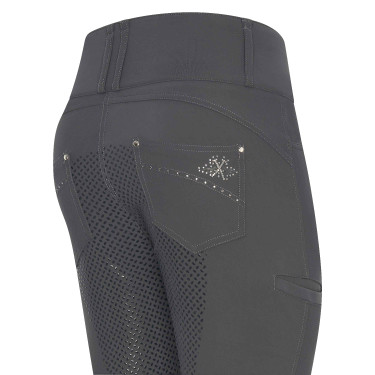 Calça de equitação HV Polo Elena FullGrip Cinza final Calça de equitação HV Polo Elena FullGrip Cinza final