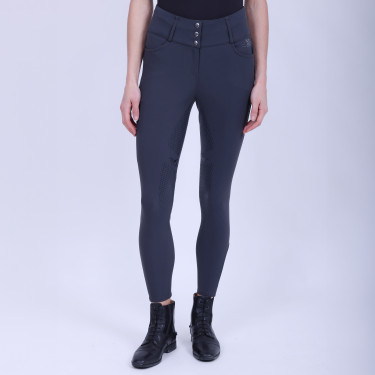 Calça de equitação HV Polo Elena FullGrip Cinza final Calça de equitação HV Polo Elena FullGrip Cinza final