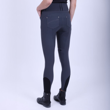 Calça de equitação HV Polo Elena FullGrip Cinza final Calça de equitação HV Polo Elena FullGrip Cinza final
