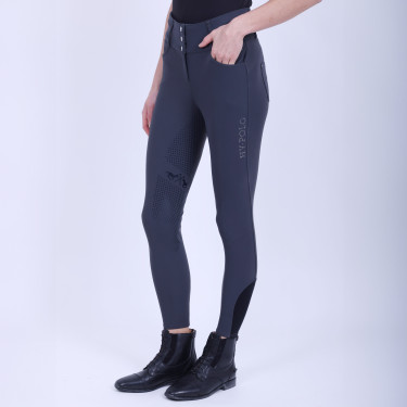Calça de equitação HV Polo Elena FullGrip Cinza final Calça de equitação HV Polo Elena FullGrip Cinza final