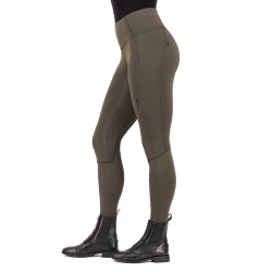 Legging de equitação Euro-Star Breez FullGrip Óleo escuro Castanho