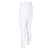 Calça de equitação Euro-Star Phil FullGrip masculina Branco