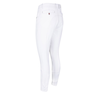 Calça de equitação Euro-Star Phil FullGrip masculina Branco