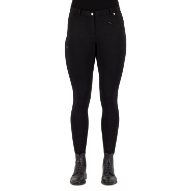 Calça de equitação Easy Rider Joy Winter FullGrip Preto