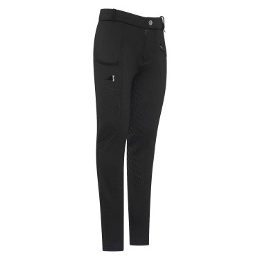 Calça de equitação Easy Rider Joy Winter FullGrip Infantil Preto