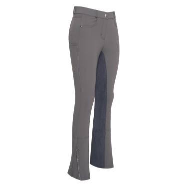 Calça de equitação Easy Rider Iceland Jodhpur feminina Ímã cinza Cinzento