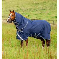 Capa Horseware Rhino Plus Turnout 0g Marinho xadrez / índigo Azul-marinho