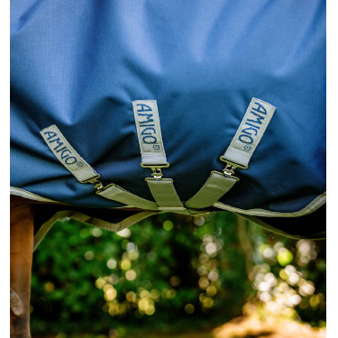 Cobertura Horseware High Neck Amigo® Bravo 12 Original 250g 1200D Marinho / cinza titânio / prata Azul-marinho Cobertura Horseware High Neck Amigo® Bravo 12 Original 250g 1200D Marinho / cinza titânio / prata Azul-marinho