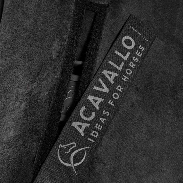 Amortecedor Piuma WFS com bolso e elevação em camurça na frente Acavallo Preto