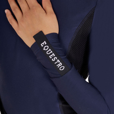 Camada Base Equestro de treino de manga comprida para menina Blazer marinho Azul-marinho