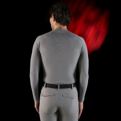 Camada Base masculina de mangas compridas Equestro Ridertechnology Pássaro zombeteiro Cinzento Camada Base masculina de mangas compridas Equestro Ridertechnology Pássaro zombeteiro Cinzento
