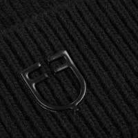 Gorro Equestro unissexo em lã com textura tricotada Preto Gorro Equestro unissexo em lã com textura tricotada Preto