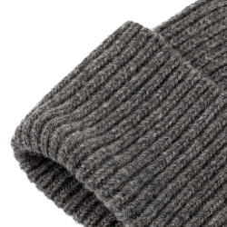 Gorro Equestro unissexo em lã com textura tricotada Cinza mesclado Cinzento Gorro Equestro unissexo em lã com textura tricotada Cinza mesclado Cinzento