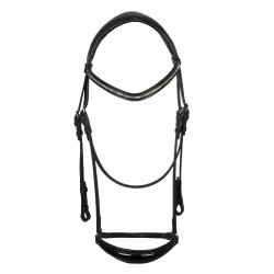 Bridão Dama em couro de bezerro Acavallo Preto