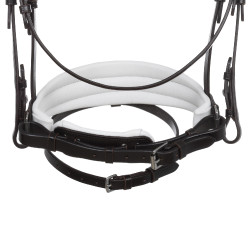 Bridão Ophelia em couro de bezerro Acavallo Castanho / branco Bridão Ophelia em couro de bezerro Acavallo Castanho / branco