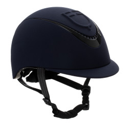 Capacete Equestro com logotipo em relevo Meteor unissex Marinho Azul-marinho