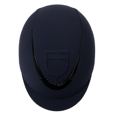 Capacete Equestro com logotipo em relevo Meteor unissex Marinho Azul-marinho