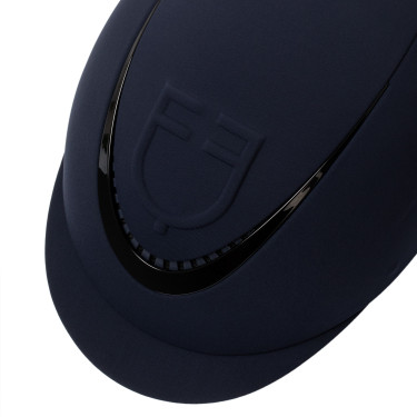 Capacete Equestro com logotipo em relevo Meteor unissex Marinho Azul-marinho