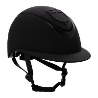 Capacete feminino com viseira larga e logotipo em relevo Equestro Preto Capacete feminino com viseira larga e logotipo em relevo Equestro Preto