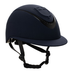 Capacete feminino com viseira larga e logotipo em relevo Equestro Marinho Azul-marinho