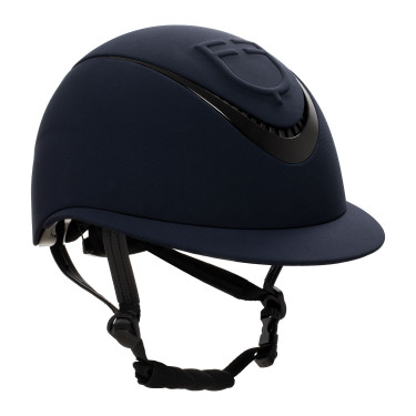 Capacete feminino com viseira larga e logotipo em relevo Equestro Marinho Azul-marinho