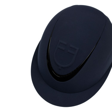 Capacete feminino com viseira larga e logotipo em relevo Equestro Marinho Azul-marinho