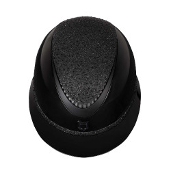 Capacete de luxo com viseira larga e strass homologado EN 1384-2023 Equestro Preto / preto