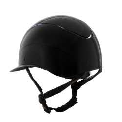 Capacete com tira em couro sintético polido homologado EN 1384-2023 Equestro Capacete com tira em couro sintético polido homologado EN 1384-2023 Equestro
