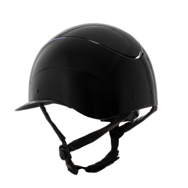 Capacete com tira em couro sintético polido homologado EN 1384-2023 Equestro Capacete com tira em couro sintético polido homologado EN 1384-2023 Equestro