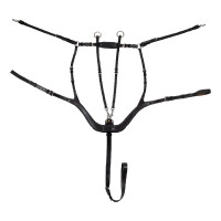 Peitoral anatômico de couro Equestro Preto Peitoral anatômico de couro Equestro Preto