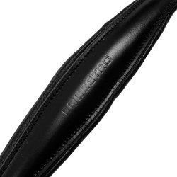 Peitoral e martingala removível de couro Equestro Preto