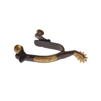 Esporas Lakota pretas com decoração em latão Preto