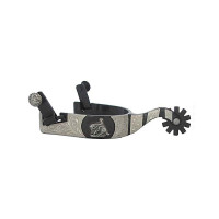 Éperons Pool's pretos com placa de metal modelo Reining Preto