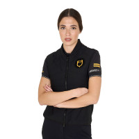 Colete feminino slim fit da coleção Scuderia em tecido técnico Equestro Preto Colete feminino slim fit da coleção Scuderia em tecido técnico Equestro Preto
