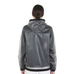 Impermeável técnico transparente feminino Equestro Cinzento