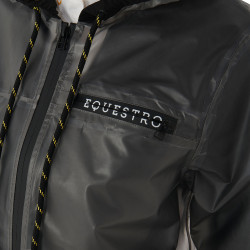 Impermeável técnico transparente feminino Equestro Cinzento