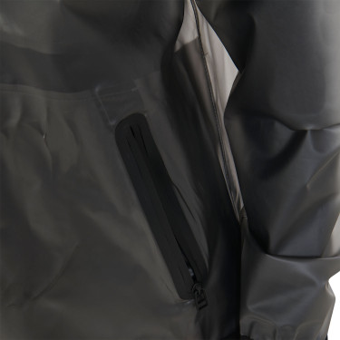 Impermeável técnico transparente feminino Equestro Cinzento