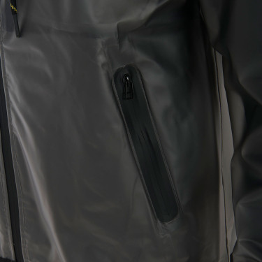 Impermeável técnico transparente masculino Equestro Cinzento