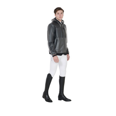 Impermeável técnico transparente masculino Equestro Cinzento