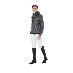 Impermeável técnico transparente masculino Equestro Cinzento